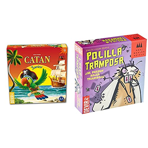 Devir Packs - Catan Junior (BGCATJU) + Polilla Tramposa (BGPOLI), Juegos de Mesa, Juegos de Mesa Familiares, Juegos de Mesa Divertidos de Ingenio