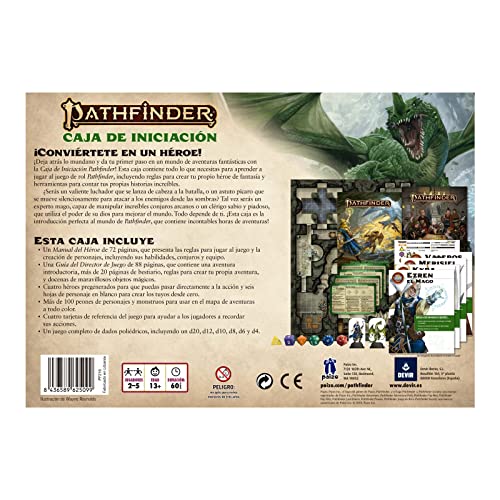 Devir - Pathfinder 2ª ed.: Caja de iniciación, Juego de rol, Juego de rol de Aventuras (PF2CAIN)