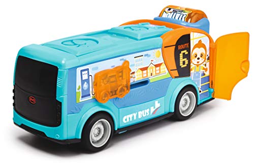 Dickie Toys ABC- Autobús de Juguete 22cm con Licencia BYD, Rodillo Giratorio con sonajero, Puerta abatible, Adecuado para niños a Partir de 1 año (204113000)