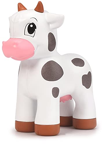 Dickie Toys ABC -Tractor de Juguete 30cm Fendt con Remolque de Animales y Figura de Vaca, Adecuado para niños a Partir de 1 año (204115001)