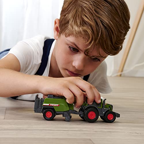 Dickie Toys Fendt Micro Farmer (9 cm) – Juego de Tractor con Remolque Original Fendt – Juego Aleatorio para niños a Partir de 3 años, Multicolor, 203732002
