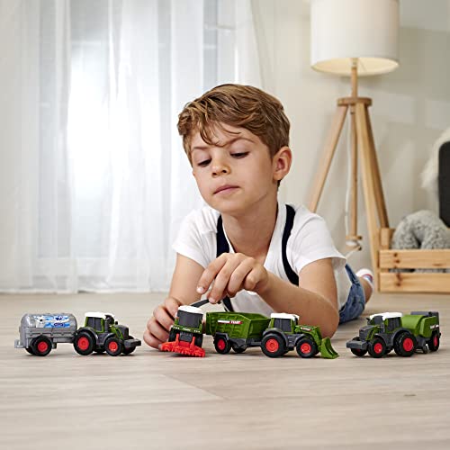 Dickie Toys Fendt Micro Team (9 cm): juego de tractores con remolque, original de Fendt, selección aleatoria, para niños a partir de 3 años, multicolor