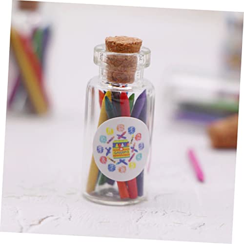 DIKACA 2 Juegos De Juguetes para Casa De Muñecas Crayones De Colores En Miniatura Mini Figura De Crayón Crayones Pequeños Mini Cosas Que Realmente Funcionan Mini Juguetes