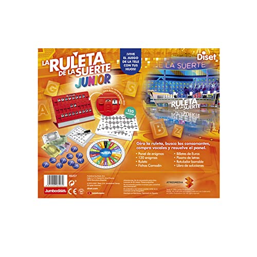 Diset Ruleta de la Suerte Junior Juego de mesa de 2 a 4 jugadores + 8 años en Español, multicolor (46207)