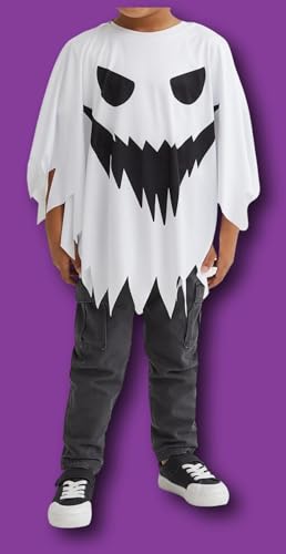 Disfraces De Fantasmas Para Niños O Niñas 2 3 4 5 6 Años con Capa O Poncho Blanca - Accesorios para Halloween
