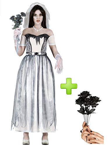 Disfraces Halloween Disfraz de Novia Cadaver con ramo