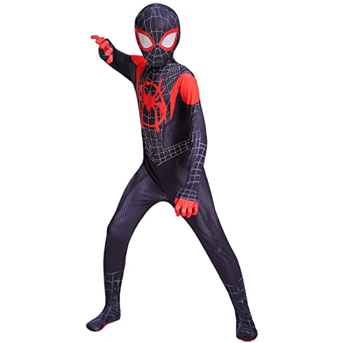 Disfraces Spiderman Niño,Disfraz Niño Spiderman Classic,Halloween Carnaval Impresion 3D Traje Spiderman Cosplay Adulto,Traje Spiderman Superhéroe Homecoming Niño,Jumpsuit Ajustado,Desde 3 a 12 años