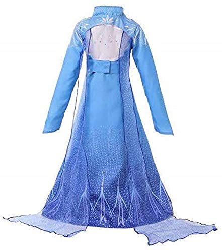 Disfraz de niña Elsa - carnaval - disfraces para niña - halloween - deluxe - capa - 2 - navidad - dibujos animados - color azul - 3/4 años