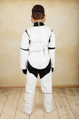 Disfraz de Stormtrooper, Guerras Estelares, Traje blanco + máscara, Unisex, Halloween, Carnaval, Cosplay, Unisex, para niños, L (9-10 años)
