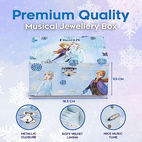 Disney Encanto Joyero Musical para Niñas Frozen Ariel La Sirenita Mirabel(Azul Frozen)