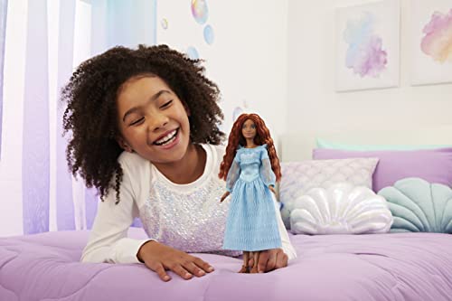 Disney La Sirenita Ariel sirena Muñeca con vestido de volantes, juguete +3 años (Mattel HLX09)