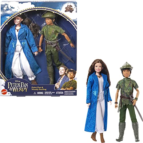 Disney Peter Pan y Wendy Muñeca y muñeco de colección, juguete +3 años (Mattel HNY36)