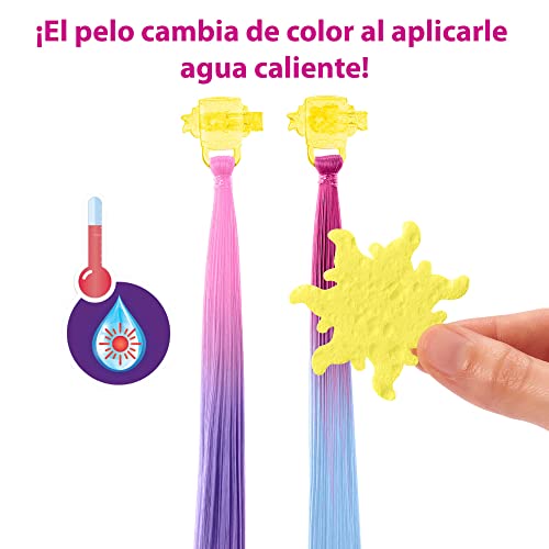Disney Princess Rapunzel peinados mágicos Muñeca princesa con extensiones y accesorios para el pelo, juguete +3 años (Mattel HLW18)