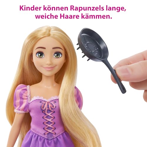 Disney Princess Rapunzel y Maximus Muñeca princesa con caballo de juguete, +3 años (Mattel HLW23)