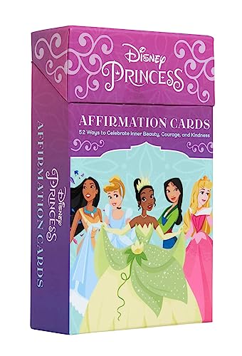 Disney Tarjetas de afirmación de princesa – Paquete con 52 tarjetas de afirmación de princesa que celebran la belleza interior, la amabilidad, el valor y más | Tarjetas de afirmación para niños