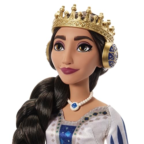 Disney Wish El Poder de los Deseos, Rey Magnífico y Reina Amaya Pack 2 muñecas con accesorios, inspirados en la película, juguete +3 años (Mattel HRC18)