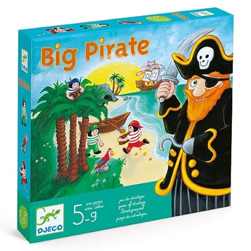 Djeco - Juego de miniatura (DJ08423) (versión en francés)- Juegos de acción y reflejosJuegos educativosDJECOJuego Big Pirate, Multicolor, Large (15)
