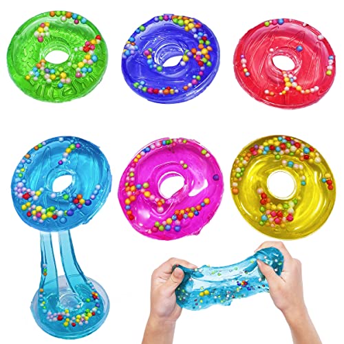 Donut Slime * 6 Piezas, XiXiRan Donut Fluffy Candy Slime Kit, Crystal Clay Slime, Donut Slime Kids Toy, Slime Fluffy, Crystal Slime Mud Set, Color Slime, Donut Slime Stress Relief Toy (6 Colores)
