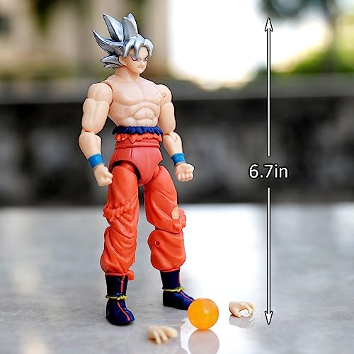 Dragon Ball Figuras de Anime Goku Modelo de Figura de Personaje de PVC Anime Estatua Juguete de Regalo para Decorativos de Escritorio para Niños Adultos Fanáticos del Anime 17cm -3