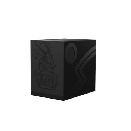 Dragon Shield Card Deck Box - Double Shell: Shadow Black/Black - Durable and Sturdy TCG, OCG Card Storage - Compatible with Pokemon Yugioh Commander and MTG Magic: The Gathering Cards