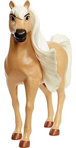 Dreamworks Spirit Spirit Semental Americano Caballo marrón claro de juguete con crin y cabeza articulada