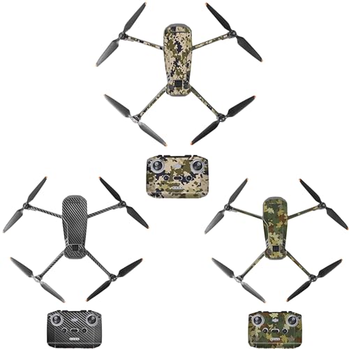 Drone Skin, 1 Set Compatible con DJI Mavic 3, DJI Mavic 3 Classic, Desert Camo Design, Adhesivo para Cara Drone, Drone, Protector de Pantalla Cara Camuflaje, Funda Exterior Pegamento