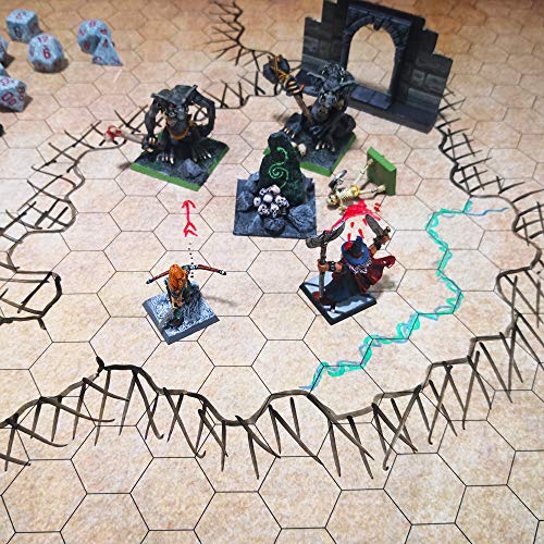 Dungeon Grid Game Mat | IMPRESCINDIBLE Accesorio para Juegos de rol - Batallas – Juegos de Mesa | Compatible con D&D, Pathfinder y Warhammer | Reutilizable, Durable Y PORTÁTIL
