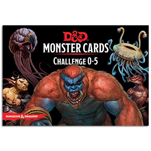 Dungeons & Dragons Spellbook Cards: Monster Cards, Challenge 0-5 (D&D Accessory -Versión en Inglés)