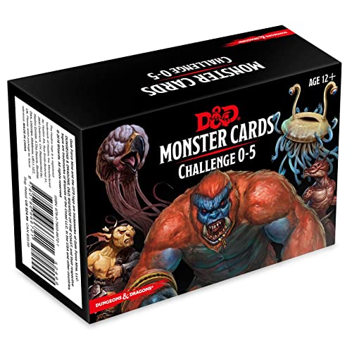 Dungeons & Dragons Spellbook Cards: Monster Cards, Challenge 0-5 (D&D Accessory -Versión en Inglés)