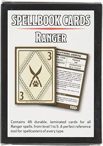 Dungeons & Dragons Spellbook Cards: Ranger (D&D Accessory -Versión en Inglés)