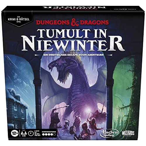 Dungeons & Dragons: Tumult in Niewinter, un Juego de Crimen y Rompecabezas, Juego de Mesa D&D Escape Room para 2-6 Jugadores