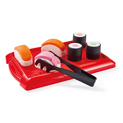 Ecoiffier- Box con todo lo necesario para simular una comida con shushi: platos, palillos, salsa de soja (7600002523)