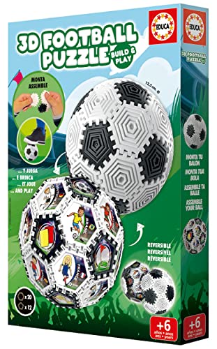 Educa - 3D Puzzle Balón con 32 Piezas y con el Que podrás Jugar | Podrás Monta Distintas Formas. A Partir de 6 7 8 años (19210)