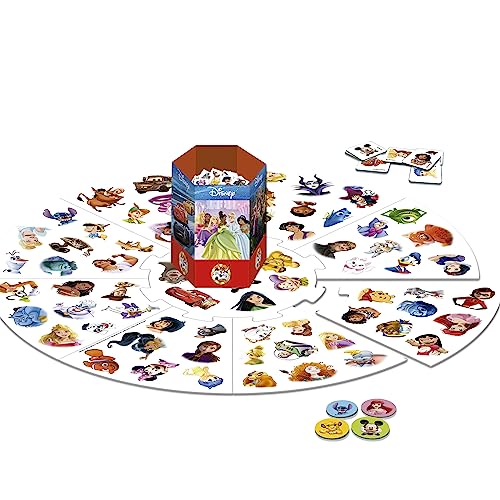 Educa - Lince edición 70 Personajes Disney Pixar | El Juego de Mesa para agudizar la Vista, Memoria y Reflejos Mientras te diviertes con la Familia y Amigos | Juegos de Mesa +4 años (19690)