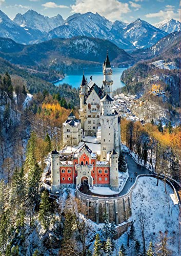Educa - Puzzle de 1000 Piezas para Adultos | Castillo de Neuschwanstein, Viaja a Alemania con Este Puzzle de 1000 Piezas. Incluye Pegamento Fix Puzzle. A Partir de 14 años (19261)