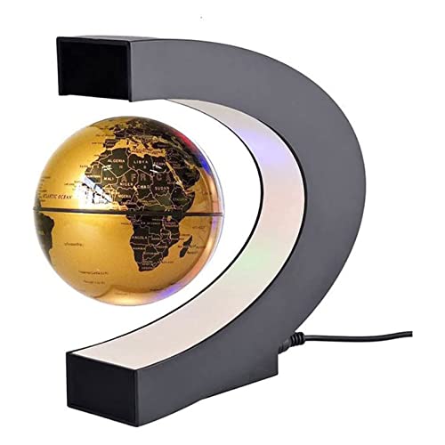 Educativa Globo de levitación magnética en forma de C, suspensión magnética, globo de levitación Maglev con luz LED para jefe, novio, regalos del Día del Padre Niños Geográfica