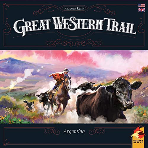 Eggertspiele Great Western Trail - Juego de mesa Argentina de segunda edición, juego de estrategia temática de vaquero para adultos y niños, a partir de 12 años, 2 a 4 jugadores, tiempo de juego