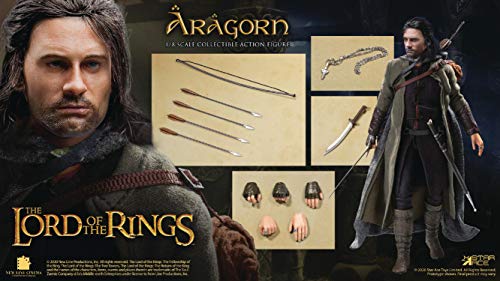 El Señor de los Anillos-SD-STC0SA8008C Aragorn Figura, Color, único (Star Ace Toys Ltd SA8008C)