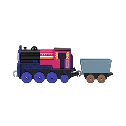 ​El Tren Thomas - Ashima Locomotora de Empuje de Metal, Tren de fundición con Carga de Cristales y Accesorios para Jugar con ferrocarril, Juguete para niños, 3+ años, HNN20