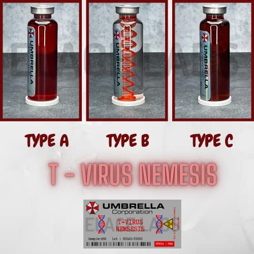ELACE Vial Virus 07 T Abyss Virus Resident Evil Representación de un virus para uso Fan Art Cosplay Collection (Tipo A)