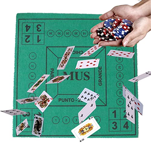 e!Orion Tapete para Poker, Mantel para Juegos de Cartas, Juegos de Mesa y Juegos de Salón Alfombra Verde, 50 x 50cm