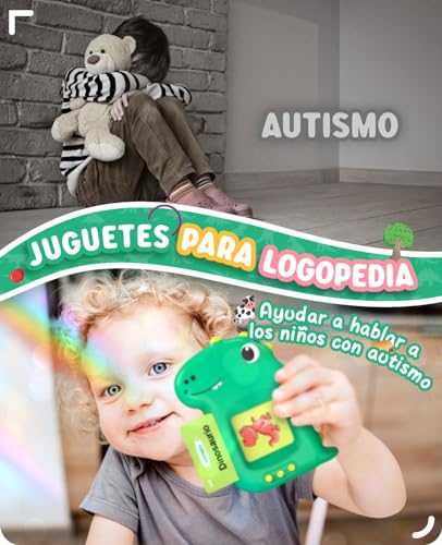 Español Tarjetas Flash Parlantes Juegos Educativos Montessori Infantiles para de Niños 2 3 4 5 6 años, Cuenta con 112 Tarjetas de Doble y 224 Palabras