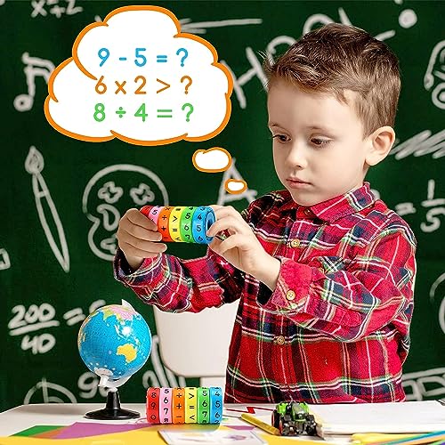EVEJEG Paquete de 2 Juguetes de Aprendizaje de matemáticas, Juguetes Inteligentes para el Desarrollo del Cerebro, Rollos de cálculo magnético, Regalos de Entrada Rellenos para niños y niñas
