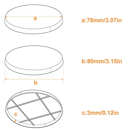 Evemodel Bases de base redonda hecha de plástico para figuras o miniaturas para la decoración de la mesa de los juegos de guerra (10piezas 80mm)