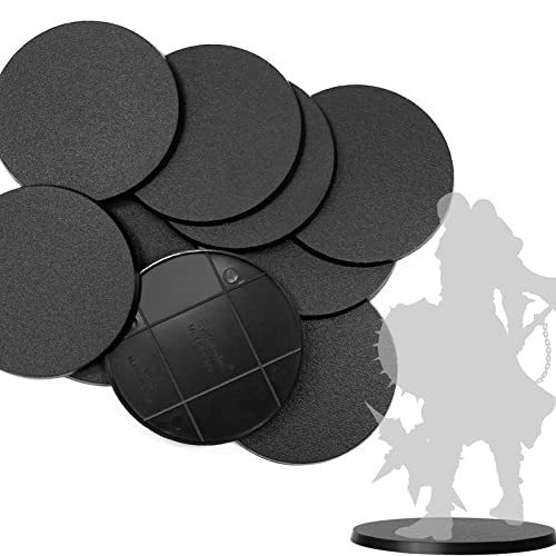 Evemodel Bases de base redonda hecha de plástico para figuras o miniaturas para la decoración de la mesa de los juegos de guerra (10piezas 80mm)