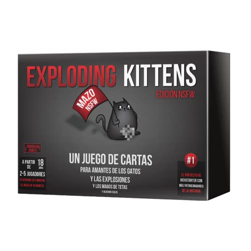 Exploding Kittens EKIEK02ES - NSFW - Juego de Cartas en Español, a partir de 18 años.