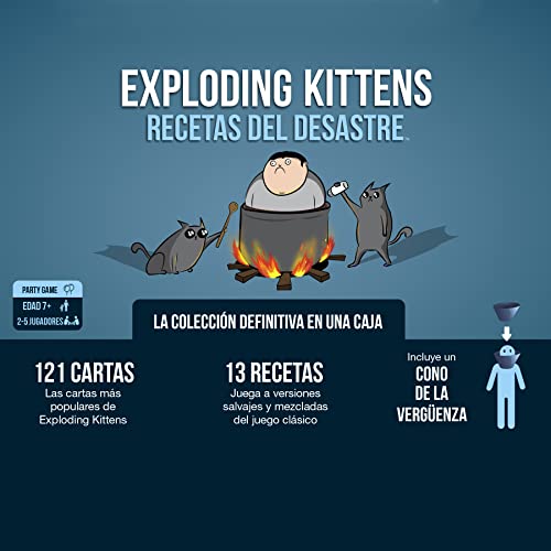 Exploding Kittens EKIRFD01ES Recetas del Desastre - Juego de Cartas en Español, 2 a 5 jugadores