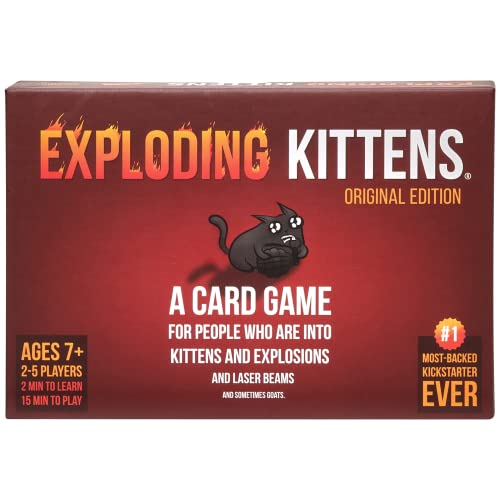 Exploding Kittens Party Pack by Card Games for Adults Teens & Kids - Fun Family Games - A Russian Roulette Card Game & Original Edition by - Card Games for Adults Teens & Kids - Fun Family Games