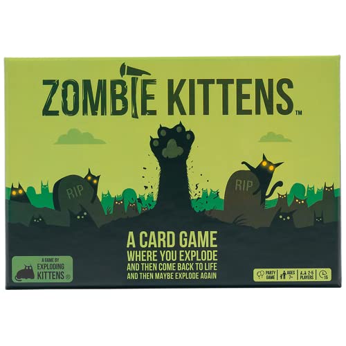 Exploding Kittens Zombie Kittens by Exploding Kittens - Card Games for Adults Teens & Kids - Fun Family Games