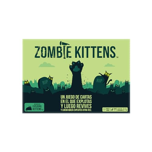 Exploding Kittens - Zombie Kittens - Juego de Cartas en Español